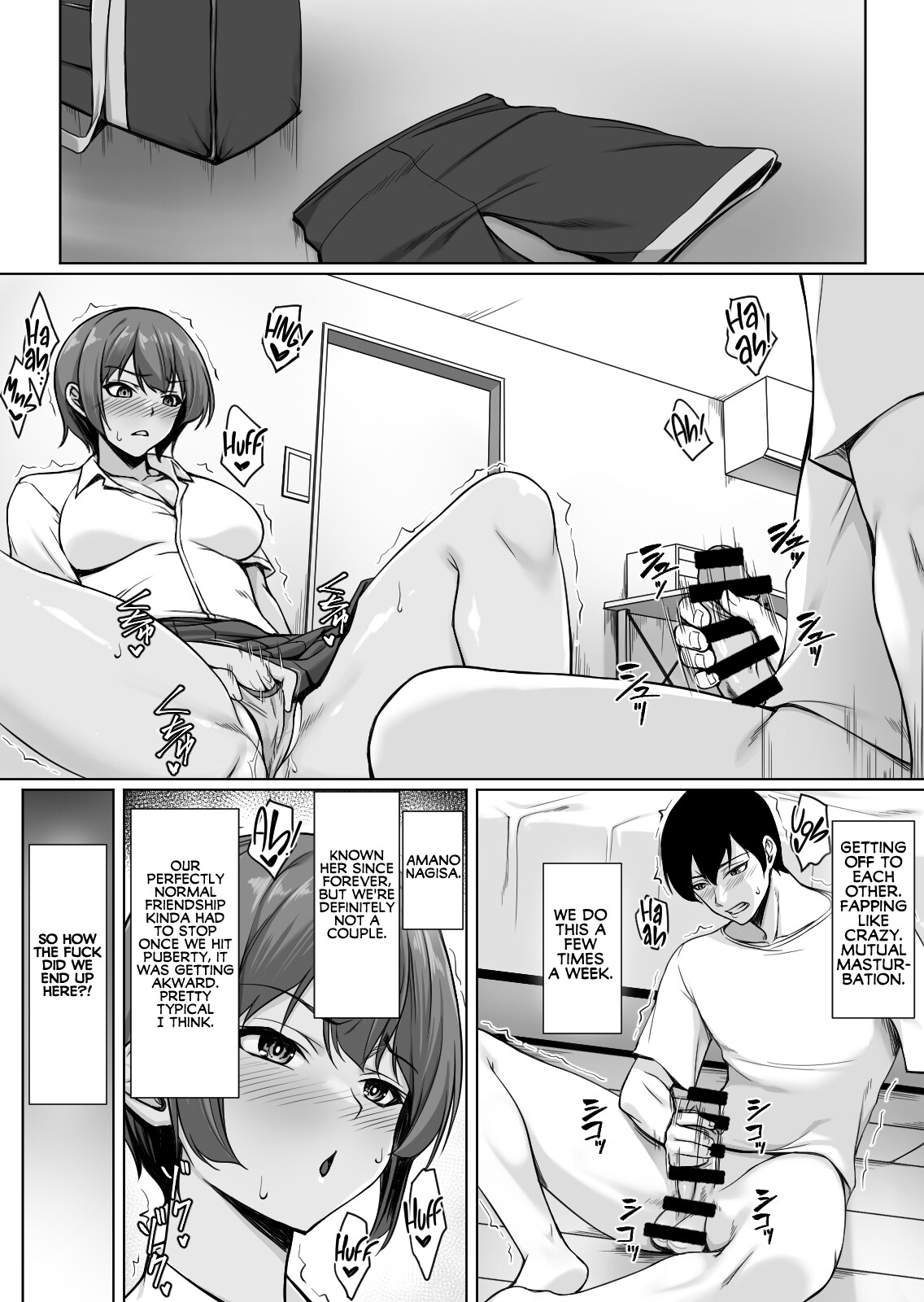 Hentai Manga Comic-My Childhood Friend Loves It When We Jerk Off Together! But What Will Happen If We Keep Going!?-Read-6
